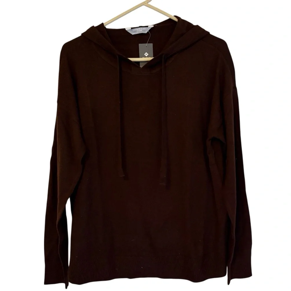 Member’s Mark Cashmere Blend‎ Brown Hoodie Sweater NWT Small